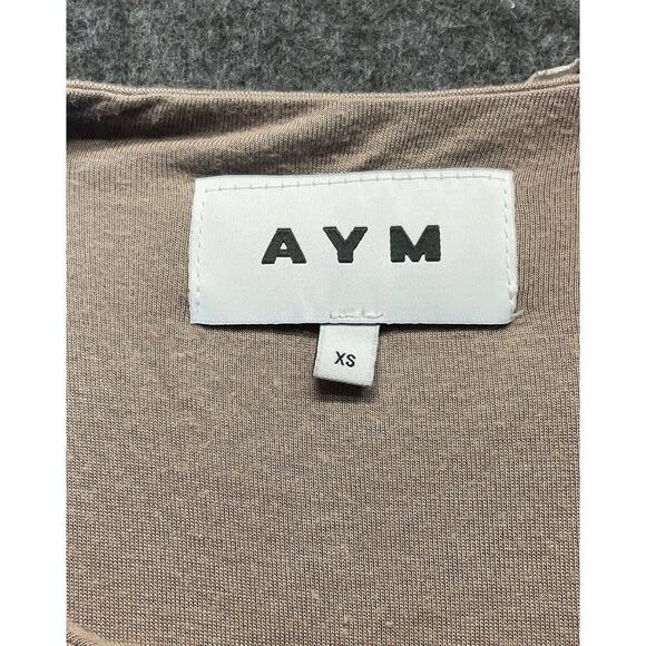 AYM York Bamboo Double Layered Vest Beige Taupe Tan XS - Picture 4 of 4